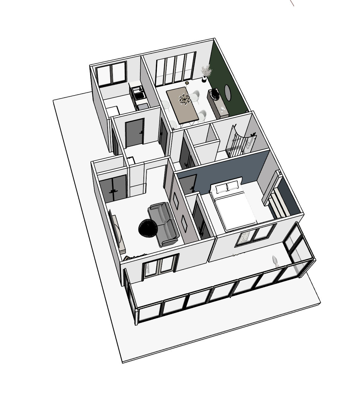 Disposition 3D appartement